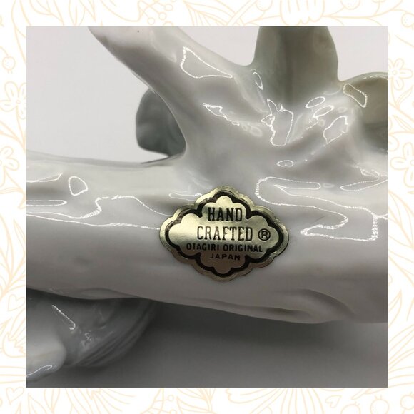 Vintage Otagiri Japan Porcelain Birds on Branch MCM Figurine - Picture 7 of 7